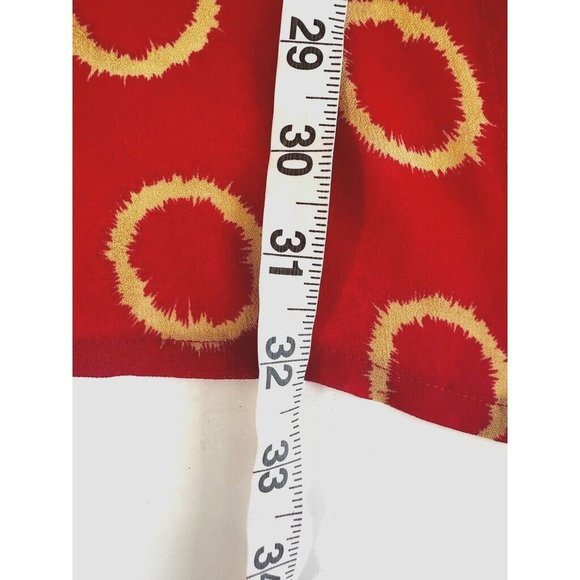 Dino Valiano Vintage 80's Womens Button Down Tunic Red Geometric Dots Size 36 Sm - Picture 7 of 8